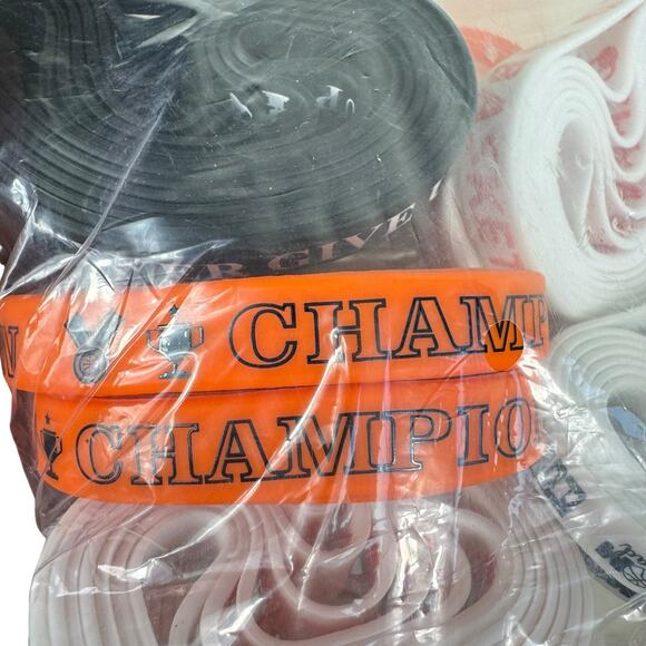 New In Box Basketball Silicone Bracelets Orange Mesh Bags Gift Tags 360 Pieces - Picture 9 of 13